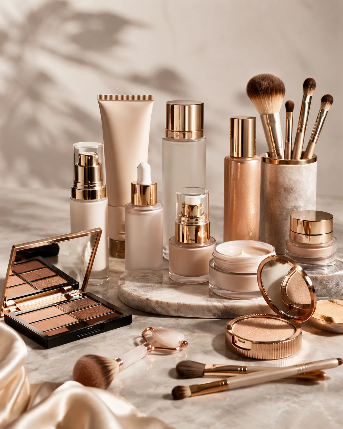 Luxe beauty en skincare stilleven